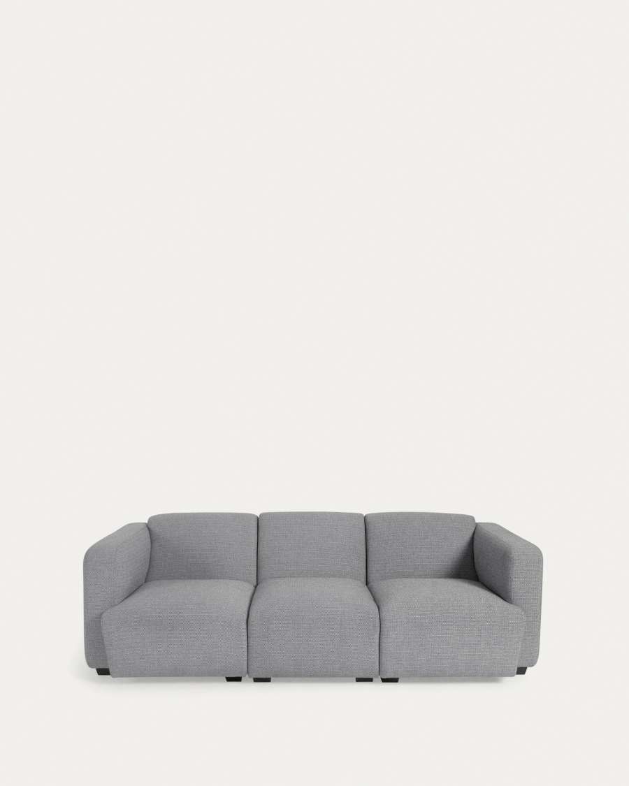 Legara 3 seater sofa in light grey, 222 cm