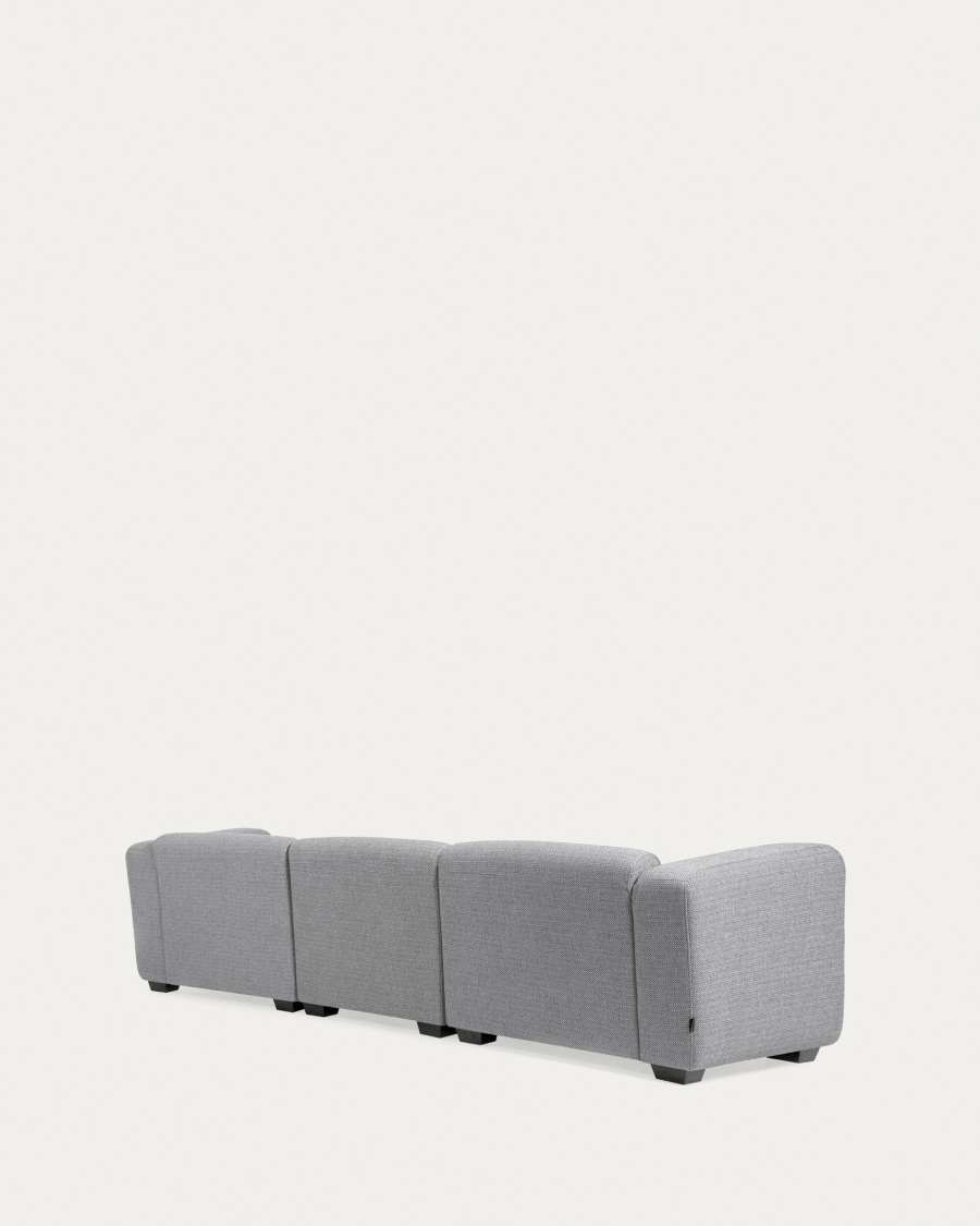 Legara 3 seater sofa in light grey, 222 cm
