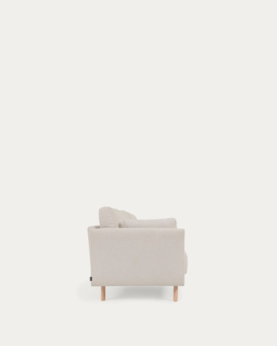 Canapé Gilma 2 places beige avec pieds finition naturelle 170 cm
