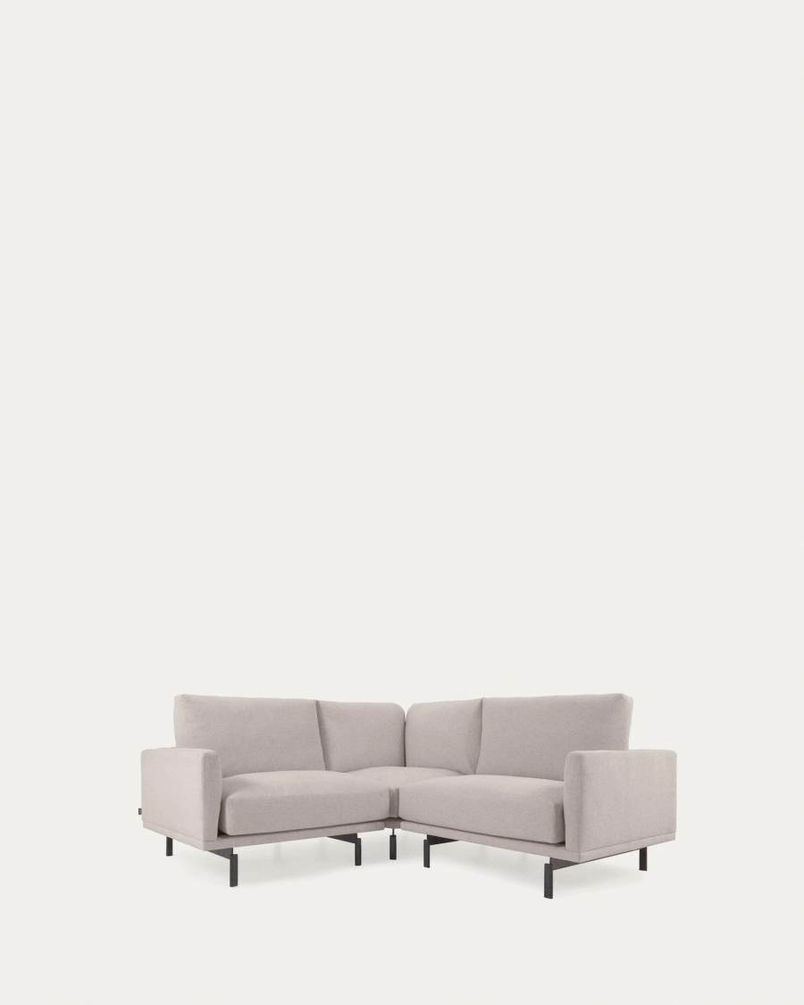 Galene 2 seater corner sofa in beige, 207 x 207 cm FSC Mix Credit