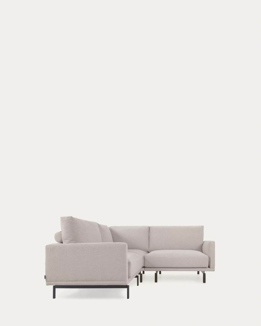 Galene 2 seater corner sofa in beige, 207 x 207 cm FSC Mix Credit