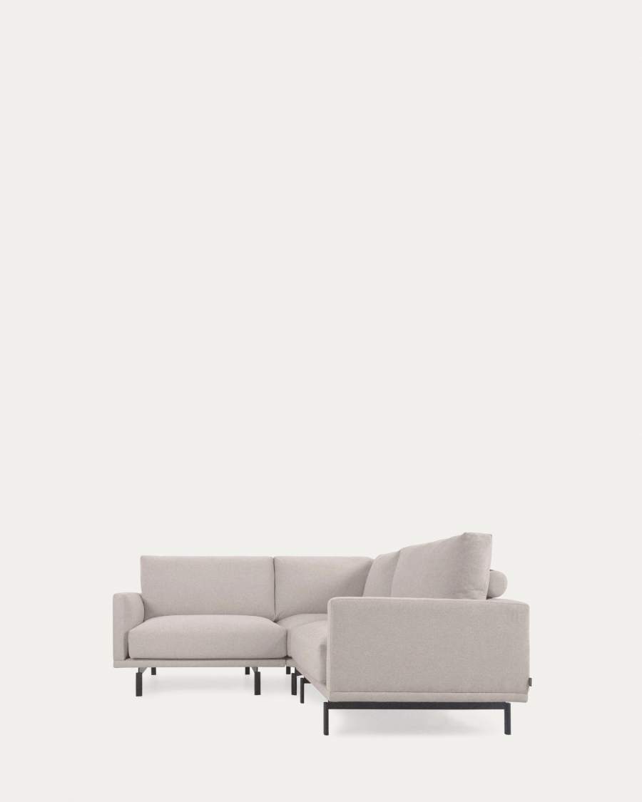 Galene 2 seater corner sofa in beige, 207 x 207 cm FSC Mix Credit