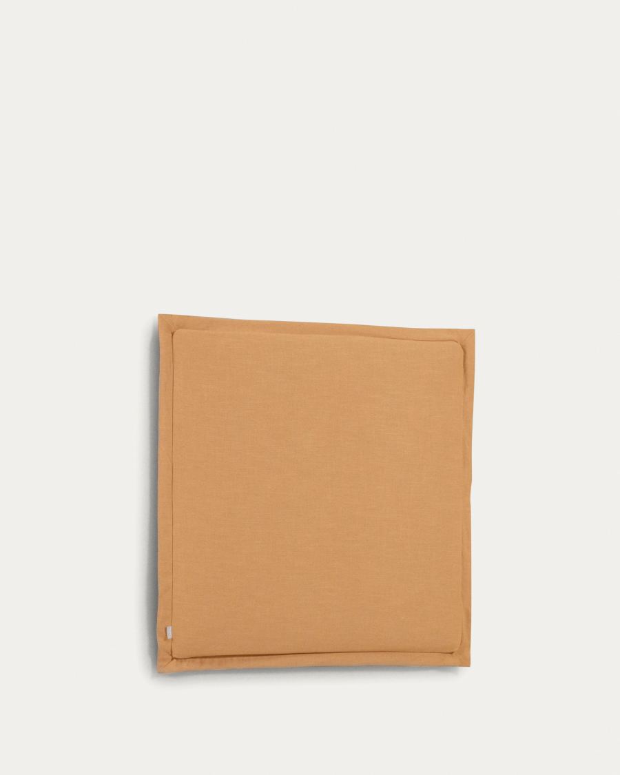 Tanit headboard with removable mustard linen cover for a bed up to 90 cm