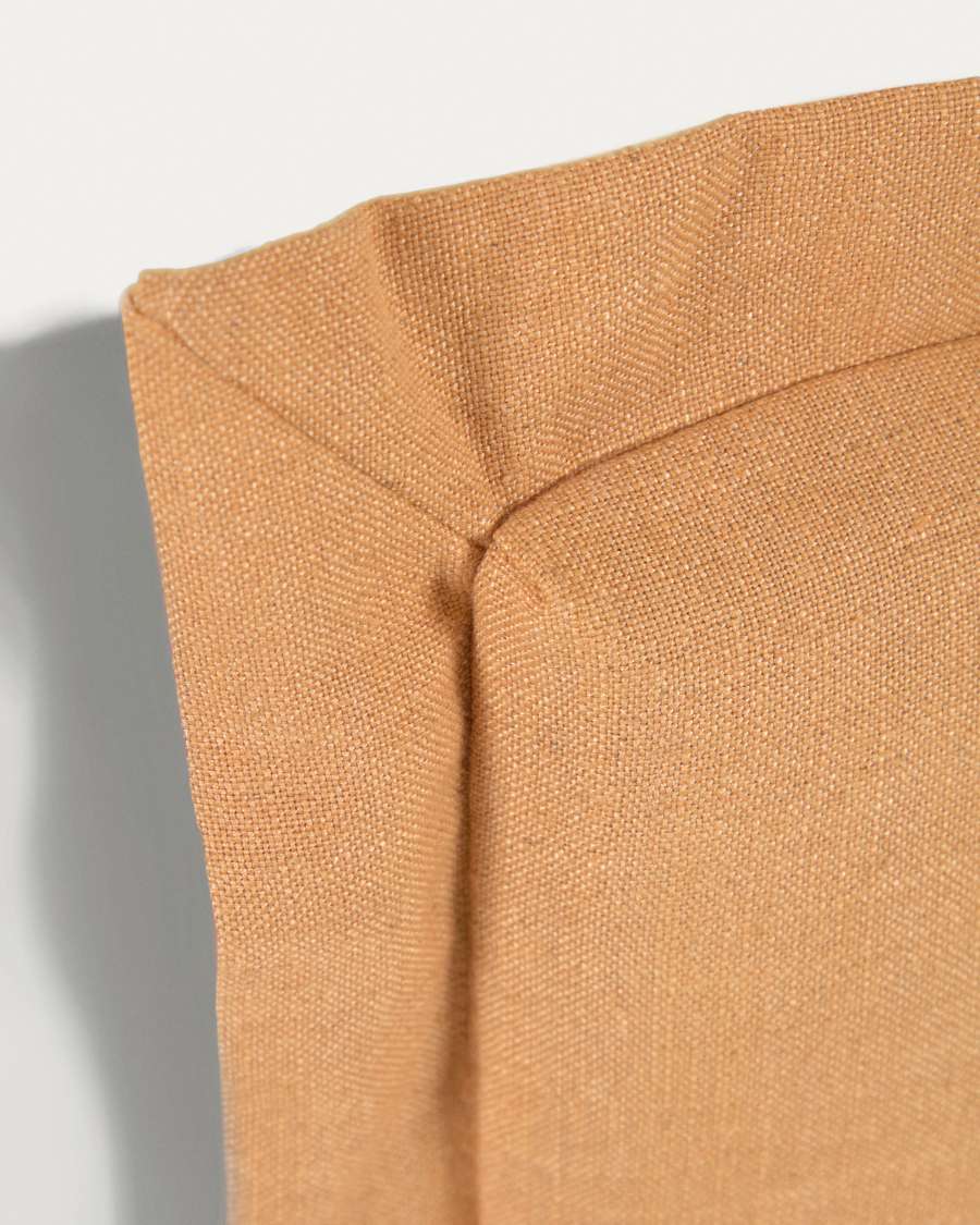 Tanit headboard with removable mustard linen cover for a bed up to 90 cm
