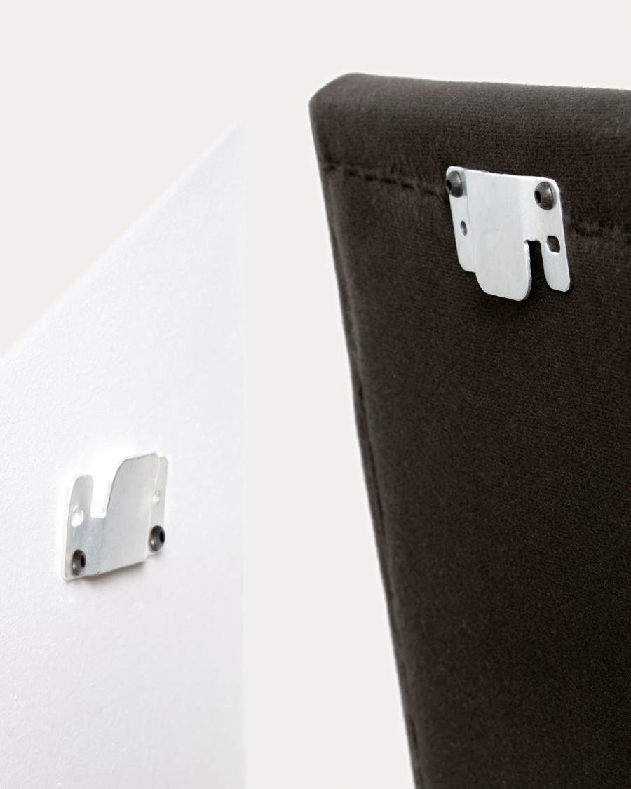 Κεφαλάρι Tanit με αποσπώμενο κάλυμμα, γκρι λινό, για κρεβάτι έως 180εκ