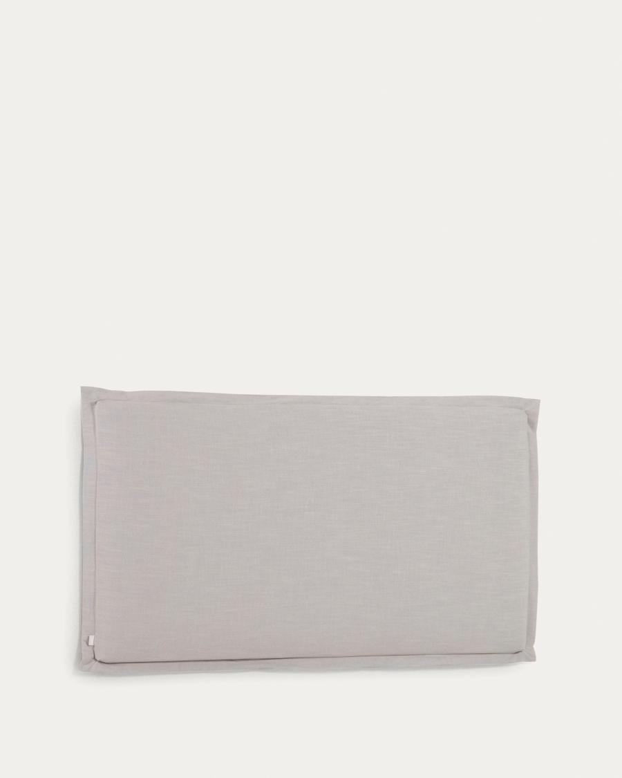 Tanit headboard with removable grey linen cover for a bed up to 200 cm