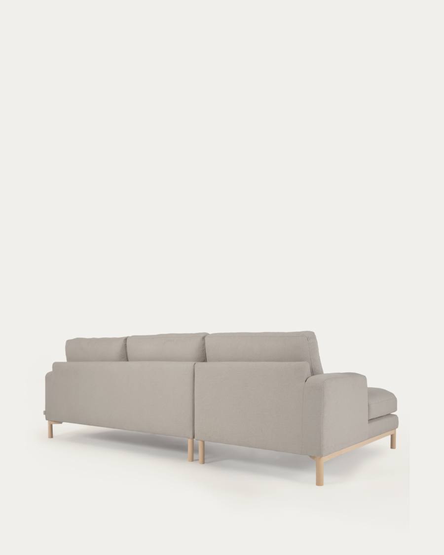 Mihaela 3 seater sofa with left-hand chaise longue in grey micro bouclé, 264 cm FSC Mix Credit