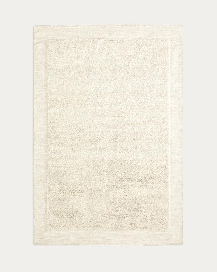 Marely white wool rug 200 x 300 cm