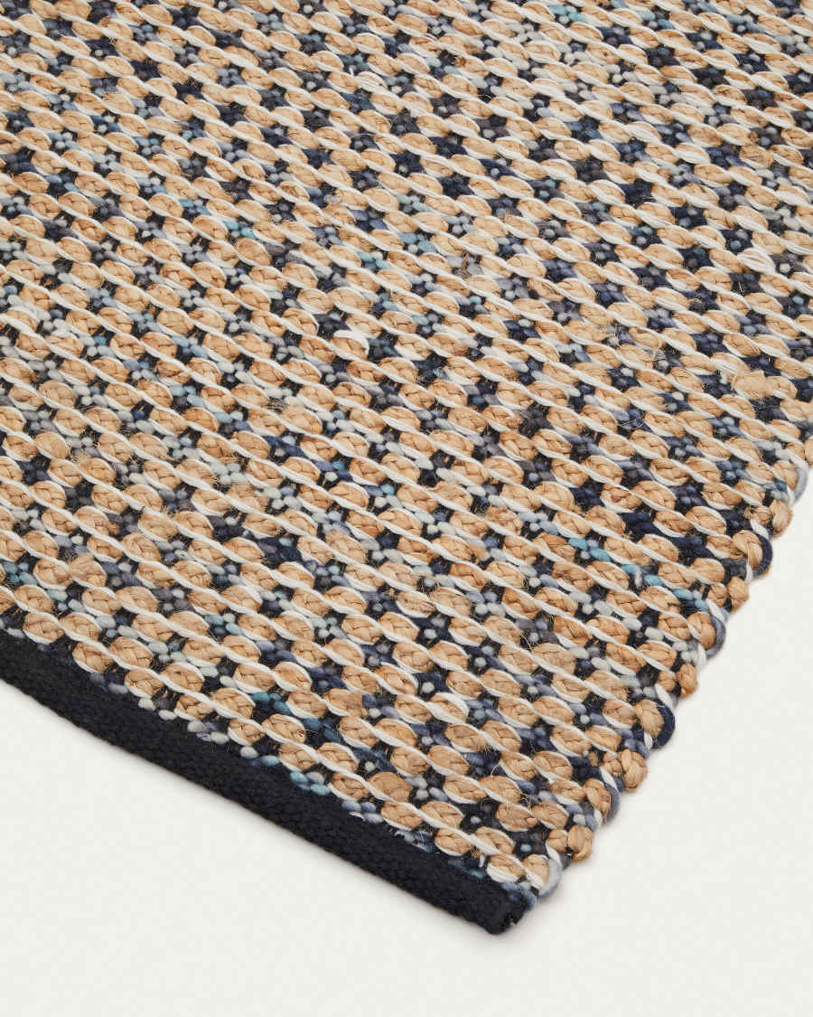 Larena multi-coloured wool and jute mix rug 160 x 230 cm