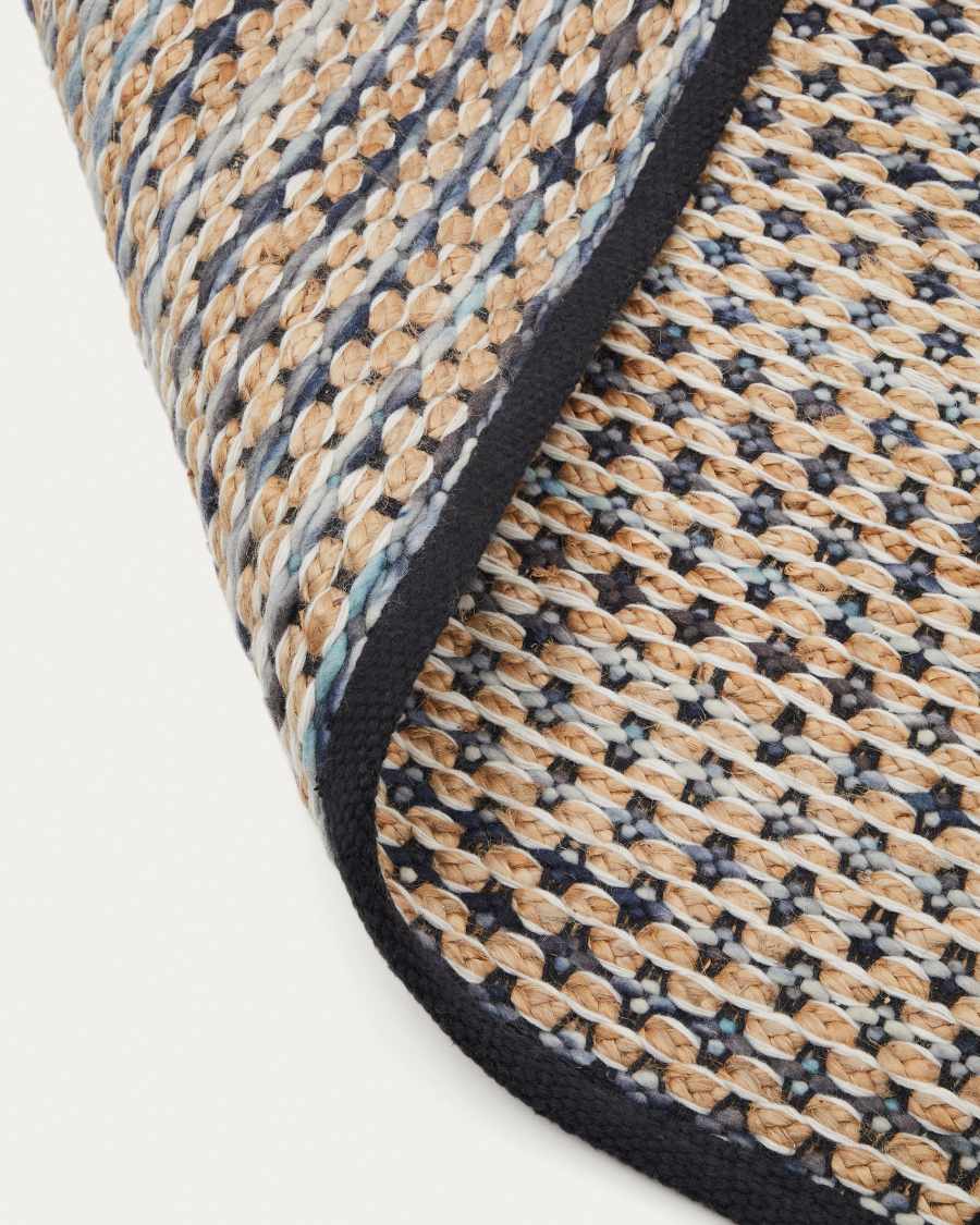 Larena multi-coloured wool and jute mix rug 160 x 230 cm