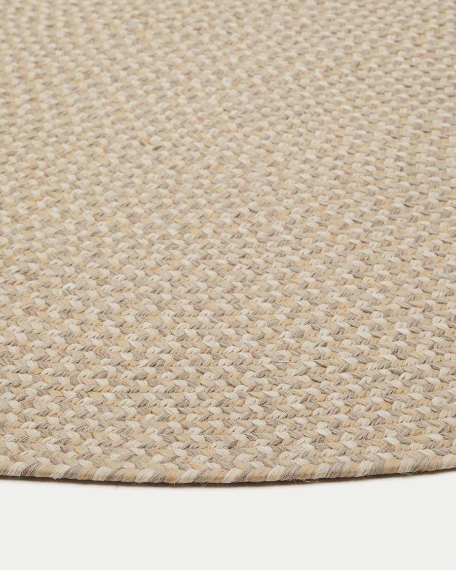 Tappeto ovale Rodhe 100% PET beige 160 x 230 cm