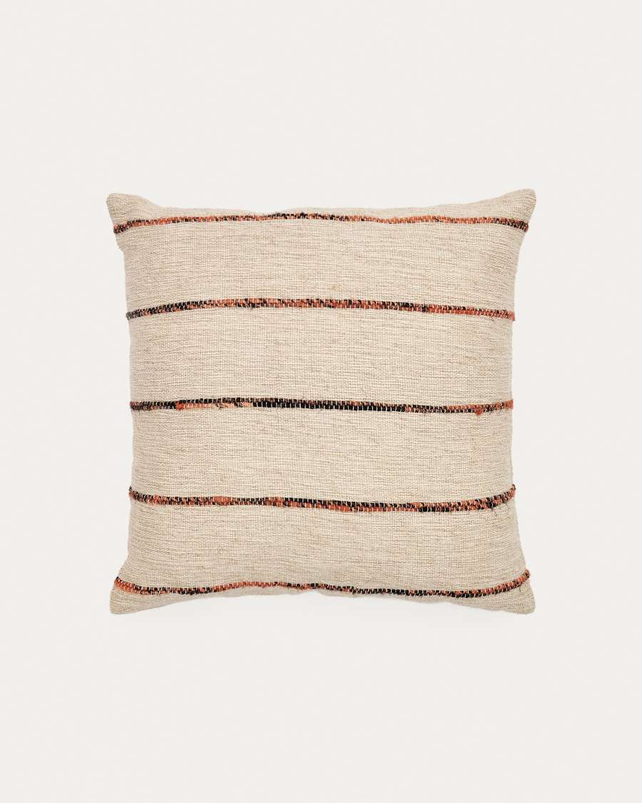 Sueli linen and natural cotton cushion cover 45 x 45 cm