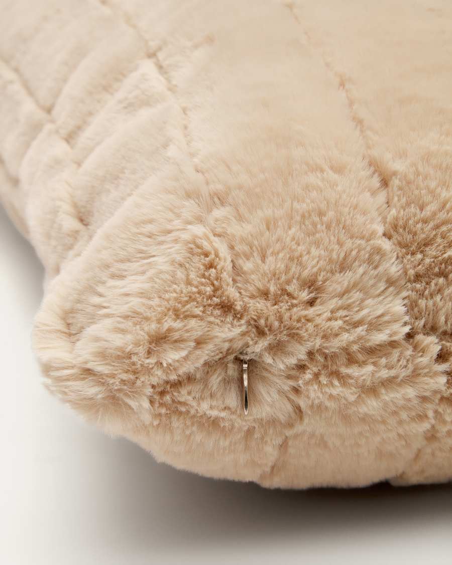 Coussin Sita à poil beige 40 x 60 cm