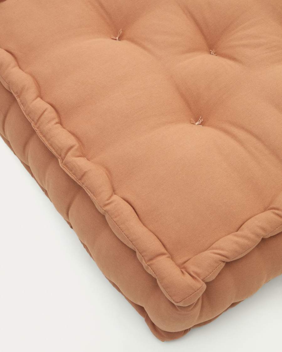 Coussin de sol Besalu 100 % coton marron 60 x 60 cm