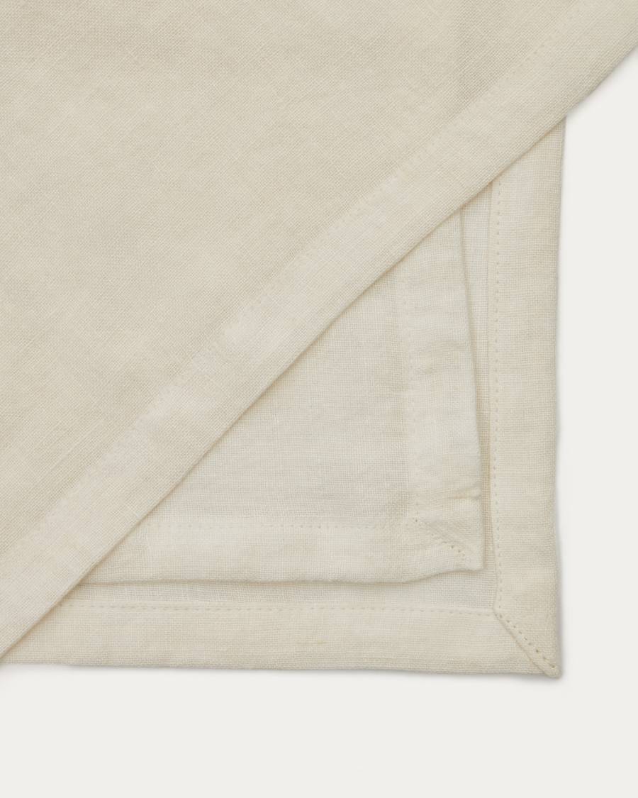 Pals de 2 serviettes, 100% white linen
