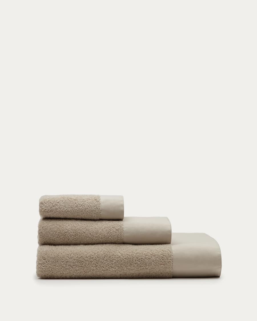 Serviette pour les mains Takeshi 100 % coton beige 30 x 50 cm