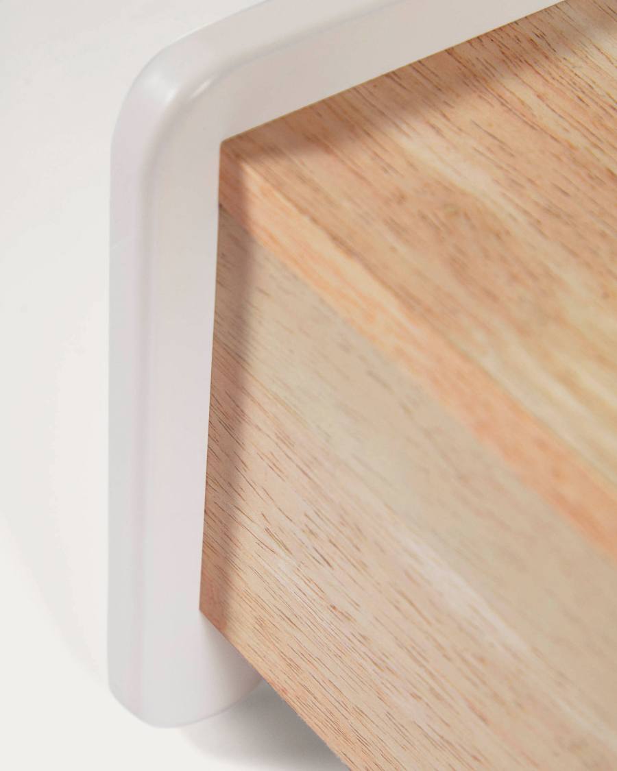 Cecilia kids’ step-stool in solid natural and white pine