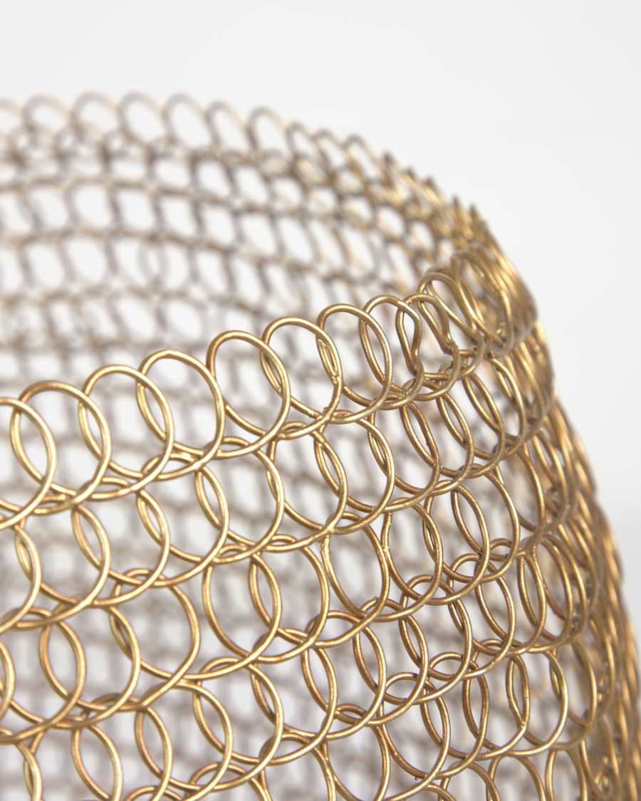 Xianara set of 2 metal baskets in matt golden finish