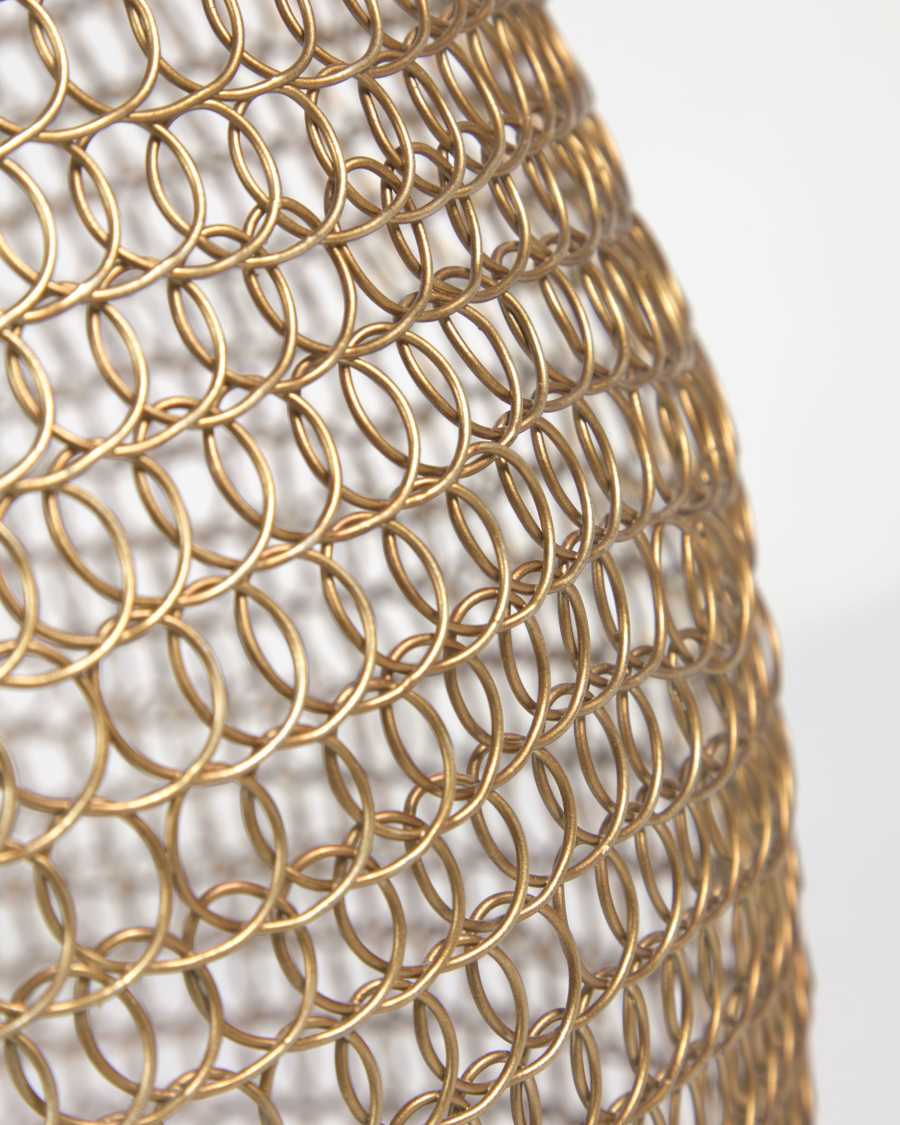 Xianara set of 2 metal baskets in matt golden finish