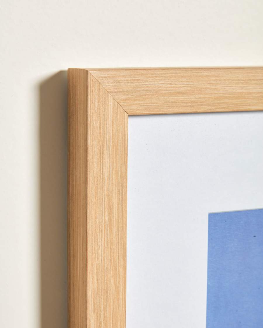 Tableau Allish avec formes bleues et blanches 50 x 70 cm