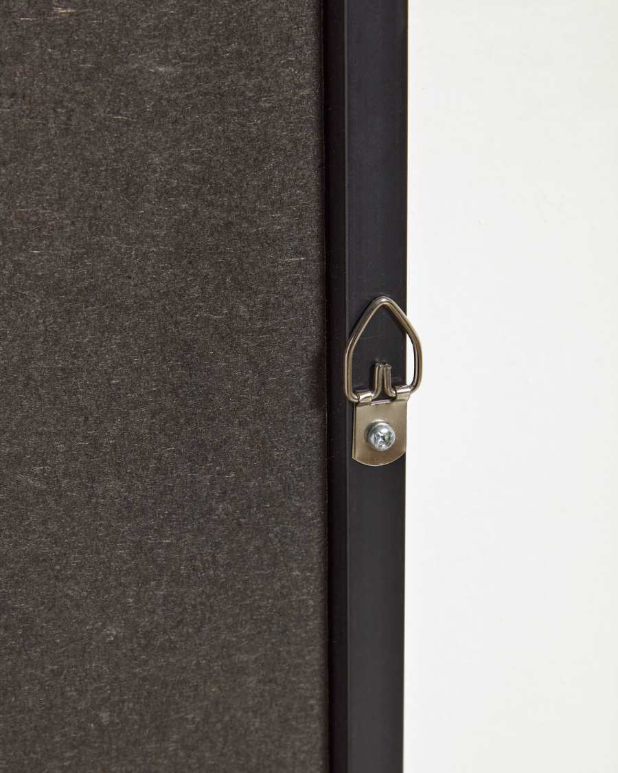 Anaisa painting in white with black vertical stripe, 30 x 40 cm