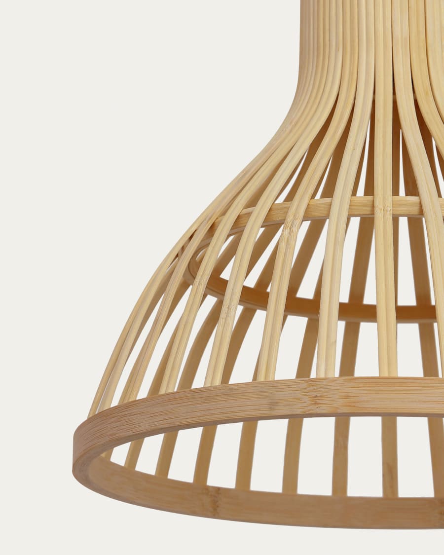 Nathaya bamboo ceiling lampshade with a natural finish, Ø 30 cm