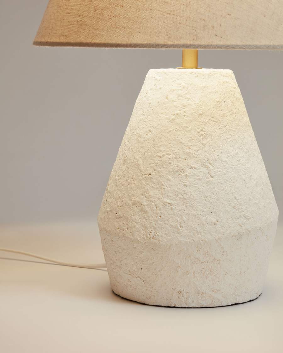 Noara magnesium table lamp with a white finish