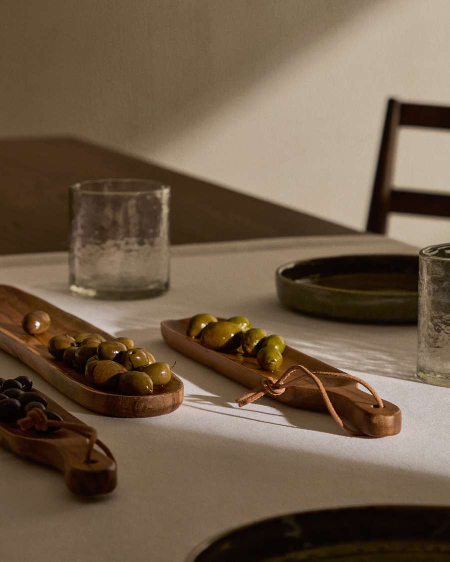 Selvira set of 3 acacia wood serving boards