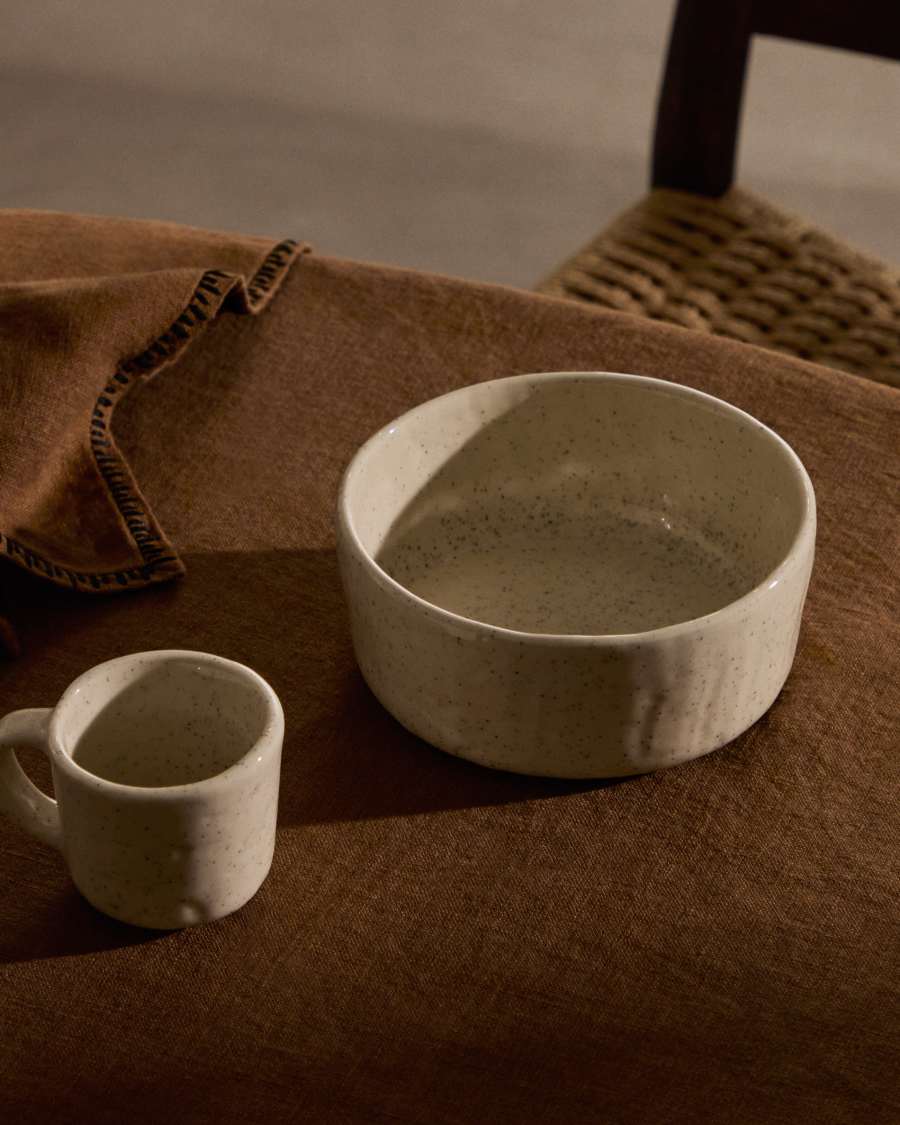 Schale Setisa aus Keramik in Weiß