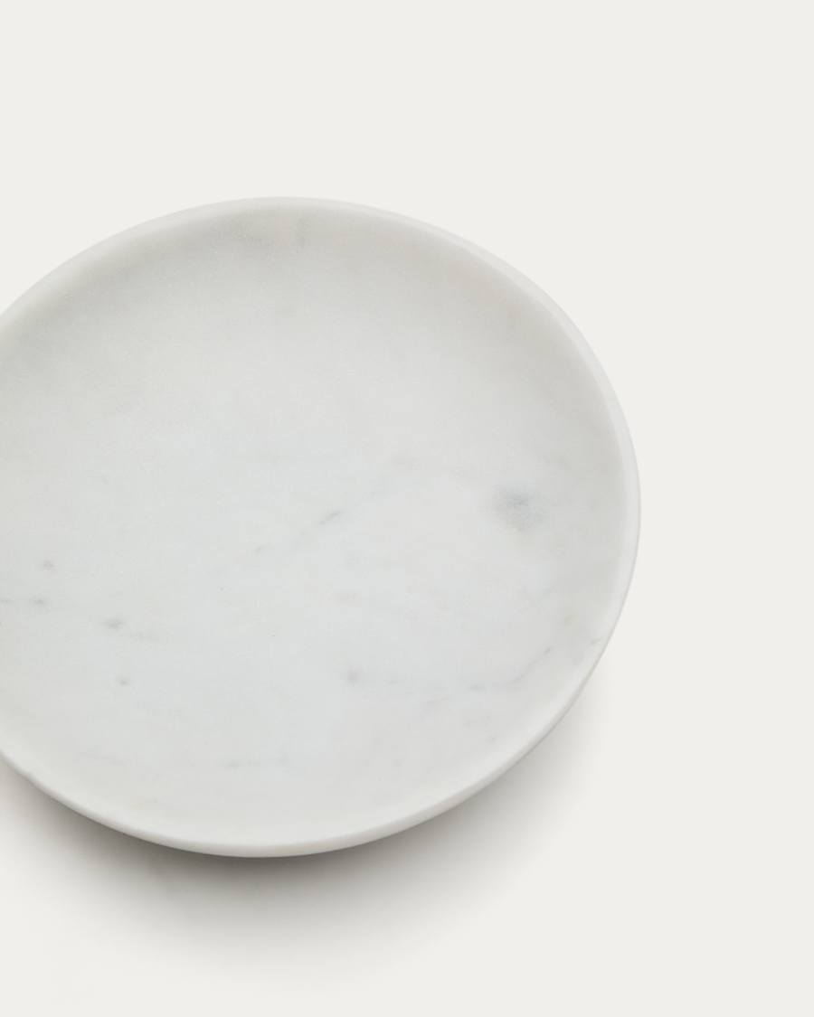 Ecin small, white marble serving plate