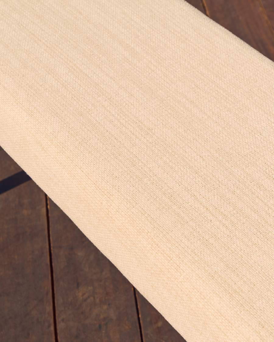 Macaret bench with removable cover solid oak wood with walnut finish 120 cm FSC Mix Credit