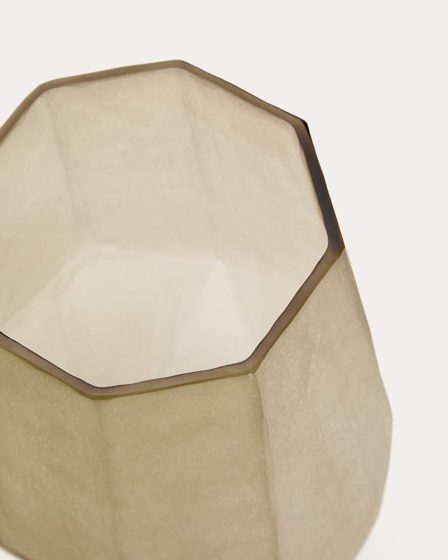 Vaso Arai in vetro riciclato grigio 22 cm