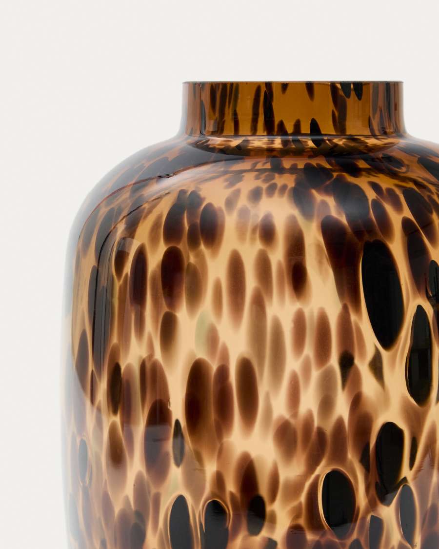 Panth brown glass vase, 30 cm