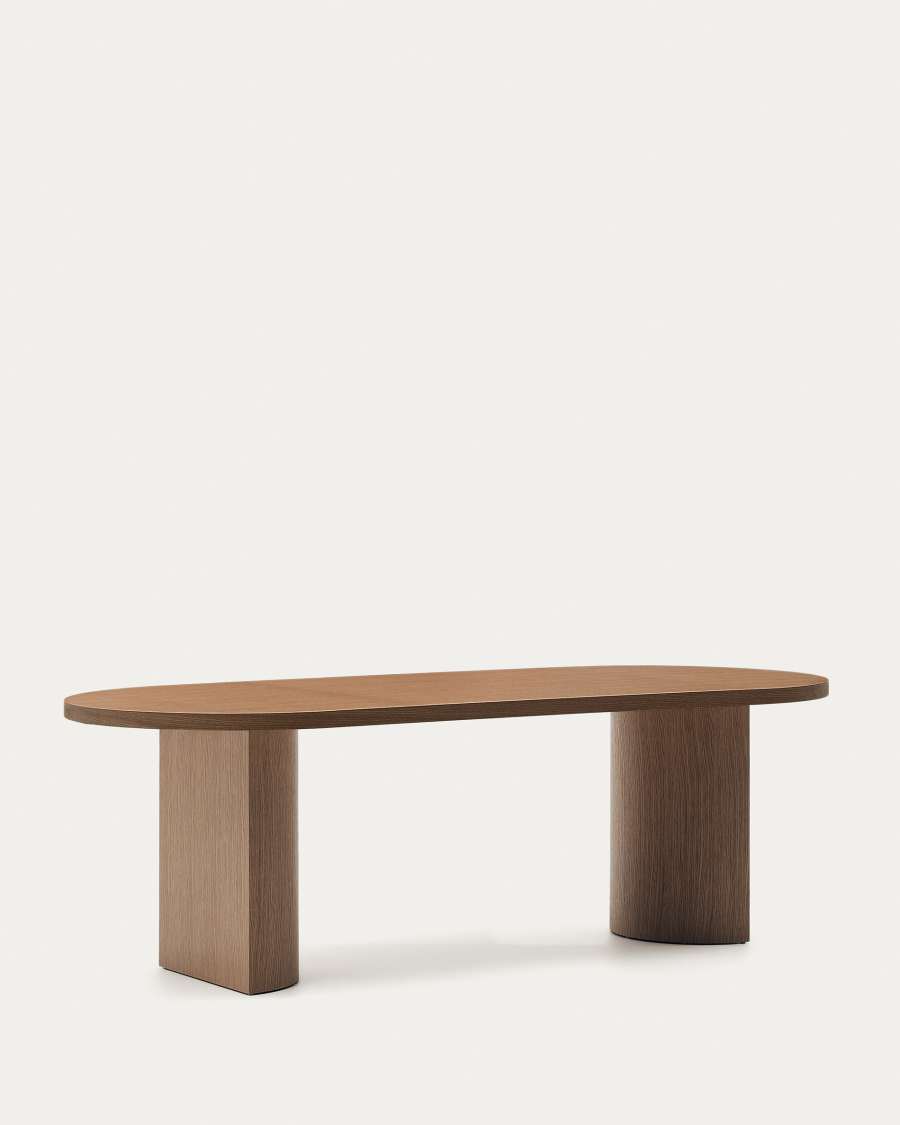 Nealy table with a walnut veneer in a dark finish, 240 x 100 cm