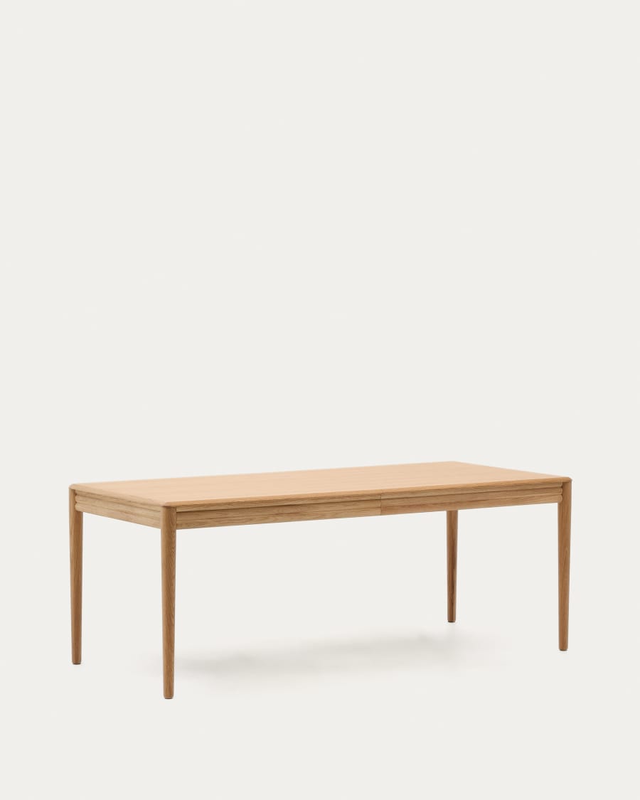 Lenon extendable table in natural FSC Mix Credit solid oak wood and veneer 200(280)x90