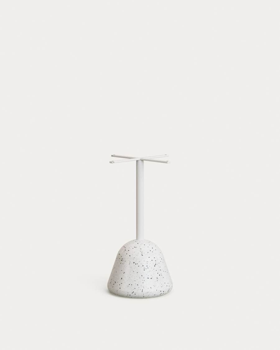 Saura Table in white terrazzo with a white terrazzo top, 75 x Ø70