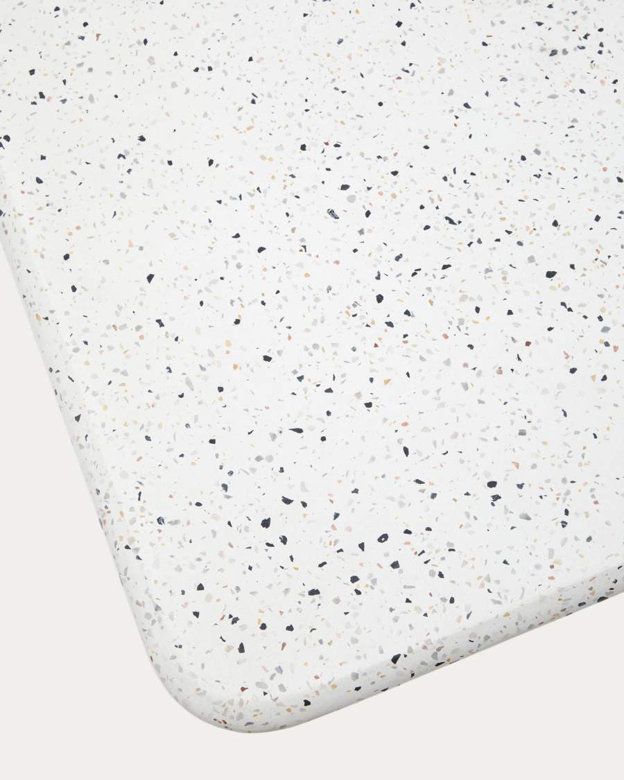Saura Square Outdoor Table Top in White Terrazzo 70 x 70 cm