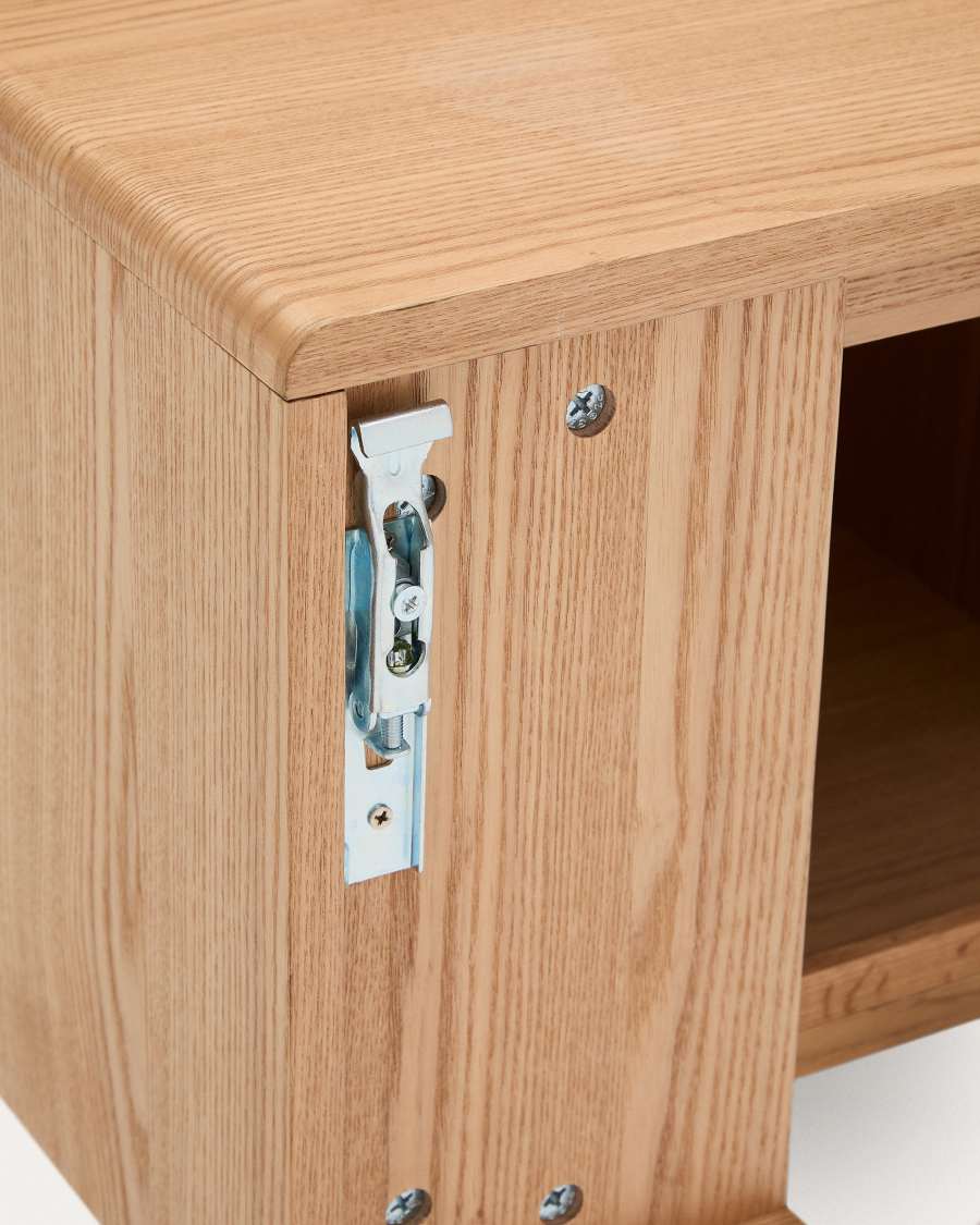 Mobile da bagno Salaya in legno compensato di frassino con finitura naturale 90 x 45 cm