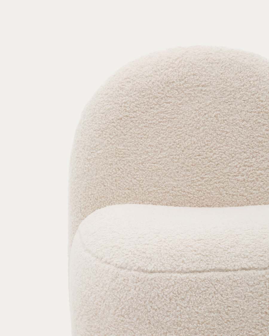 Bucky child’s armchair in white bouclé FSC 100%