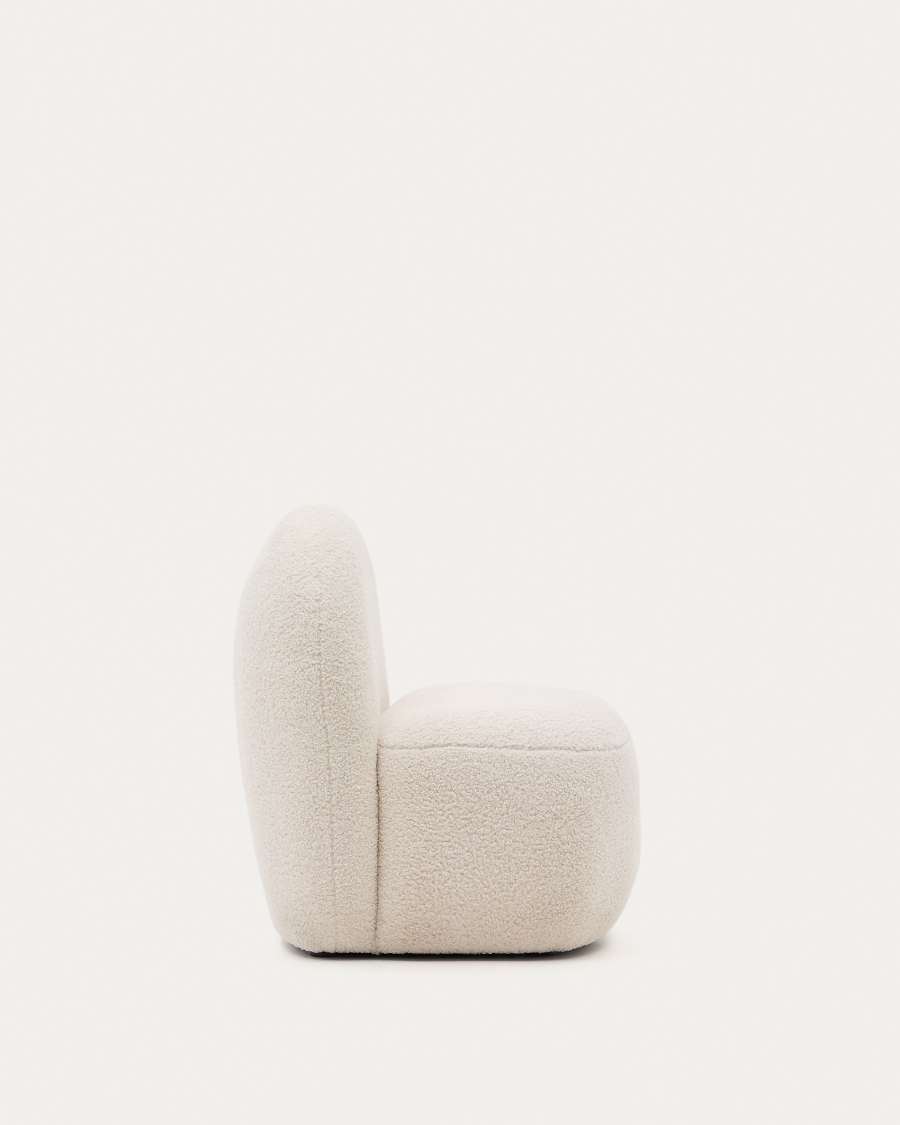 Bucky child’s armchair in white bouclé FSC 100%