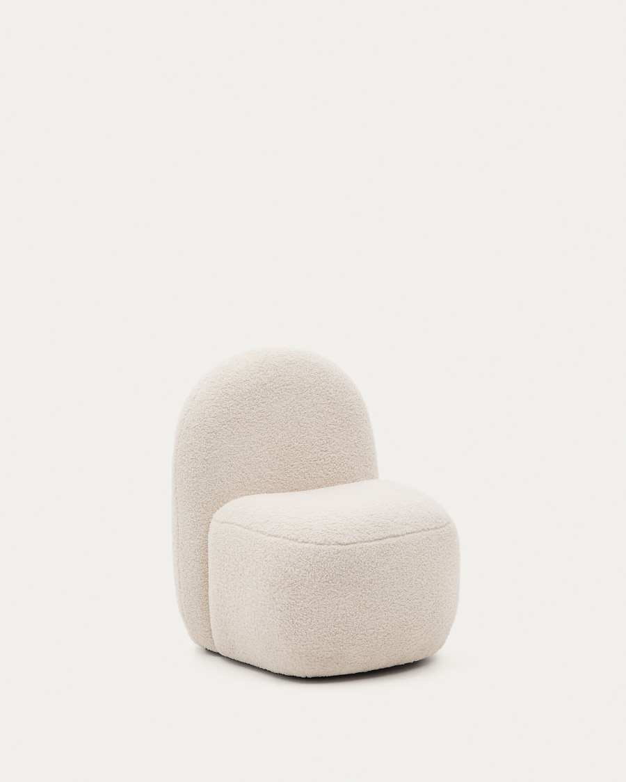 Bucky child’s armchair in white bouclé FSC 100%