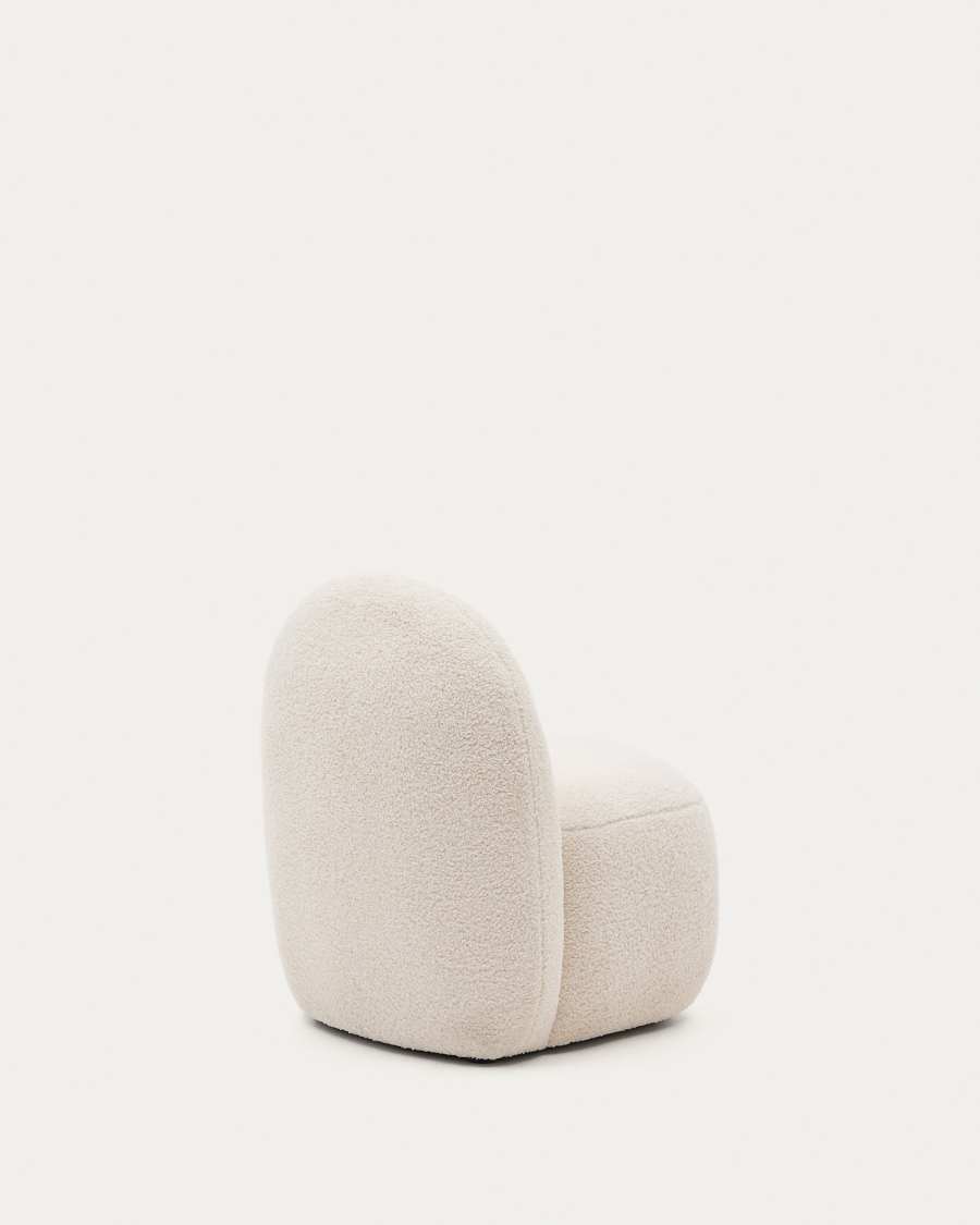 Bucky child’s armchair in white bouclé FSC 100%