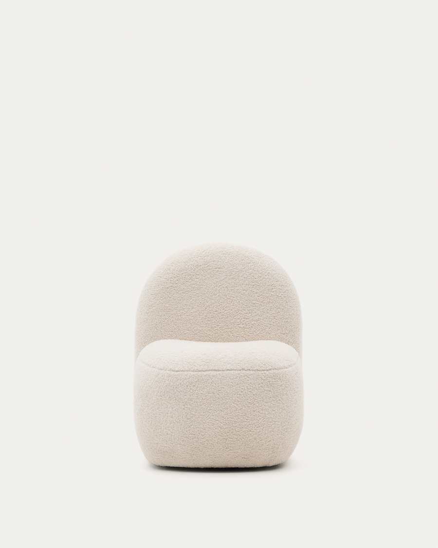 Bucky child’s armchair in white bouclé FSC 100%