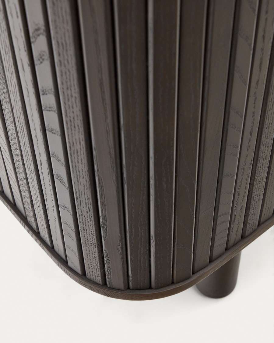 Mailen 2 door highboard in ash veneer with a dark finish 110 x 160 cm