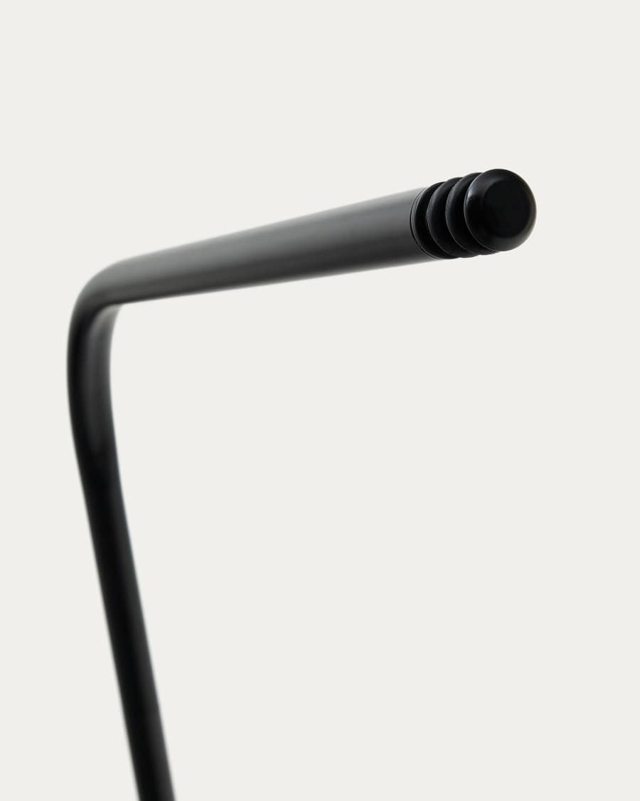 Nali metal portable lamp stand in a black painted finish