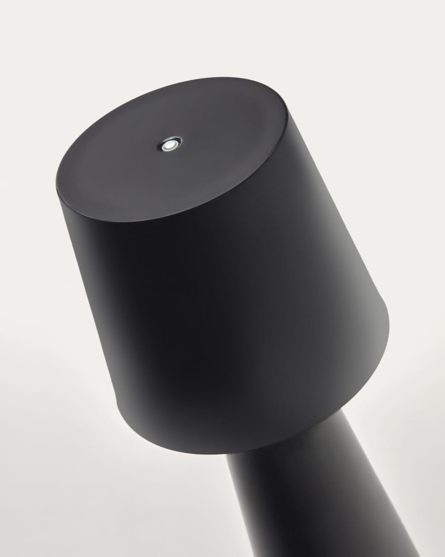 Arenys large outdoor metal table lamp in a black painted finish