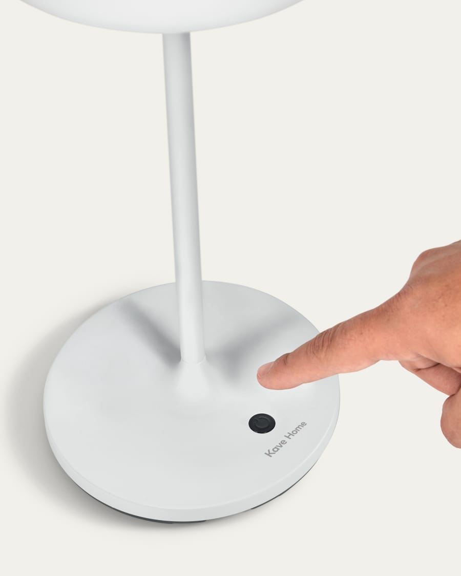 Dinesh outdoor table lamp in grey aluminium 40 cm