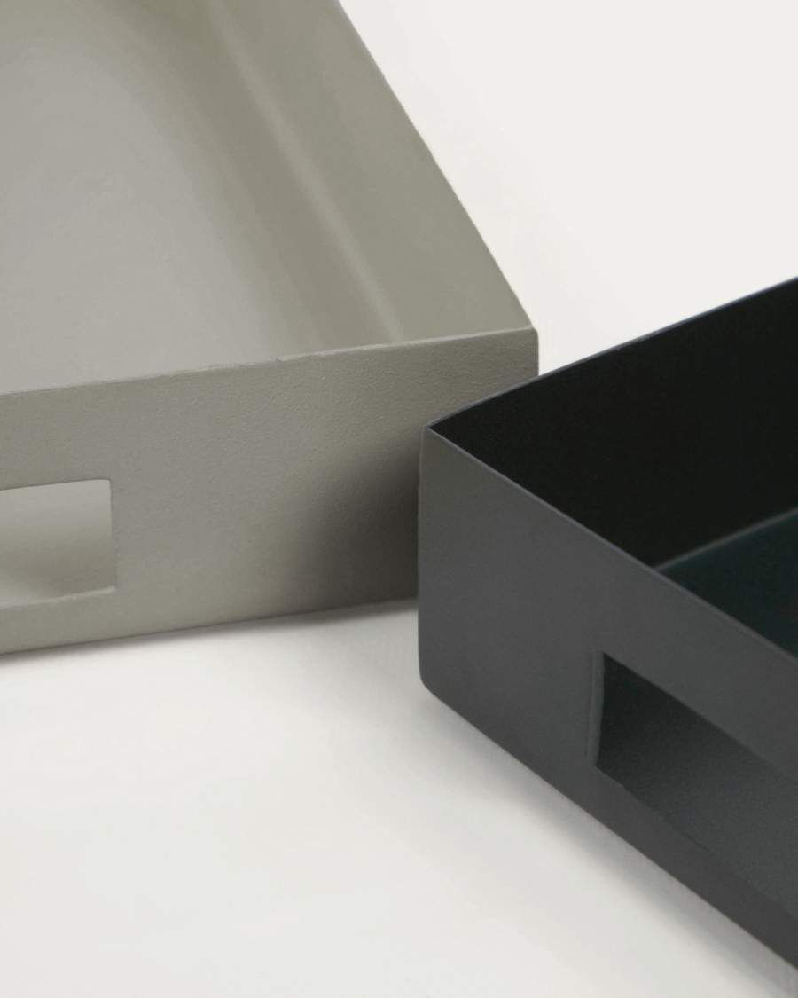 Ghislaine set of 2 trays in multicoloured metal