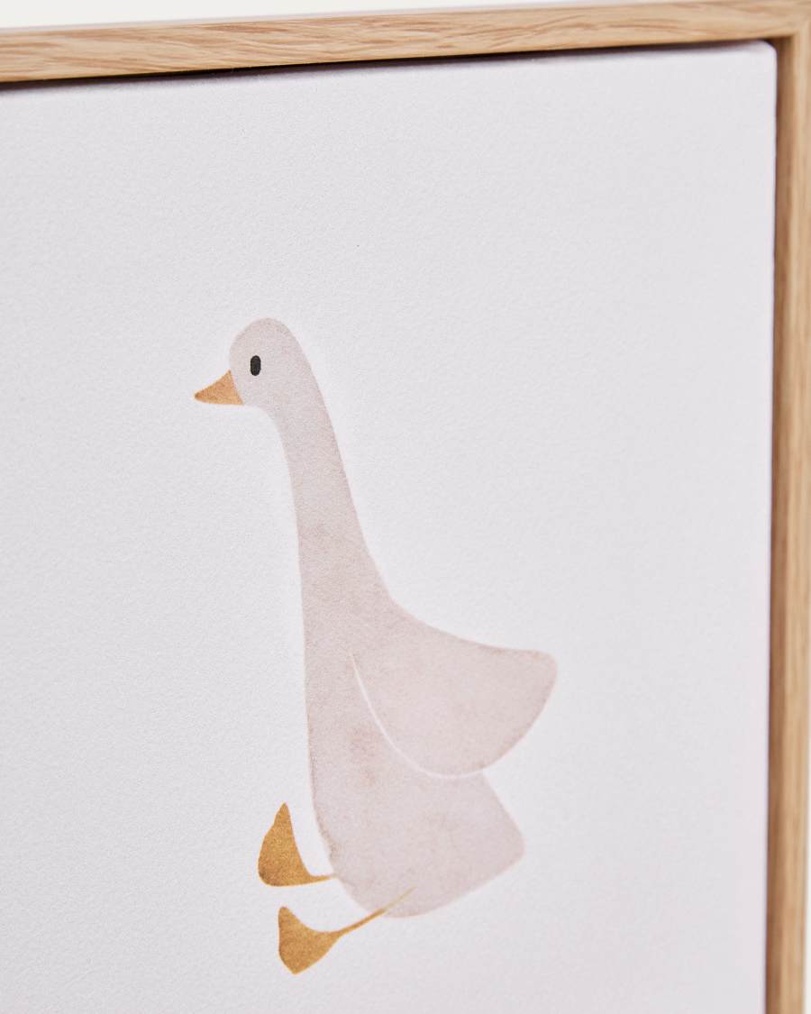 Πίνακας ζωγραφικής Milu με μπεζ χήνα 20 x 20 εκ