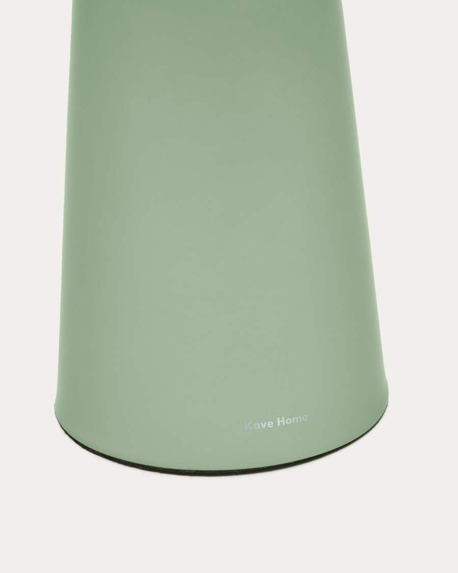 Arenys large outdoor metal table lamp in a turquoise painted finish